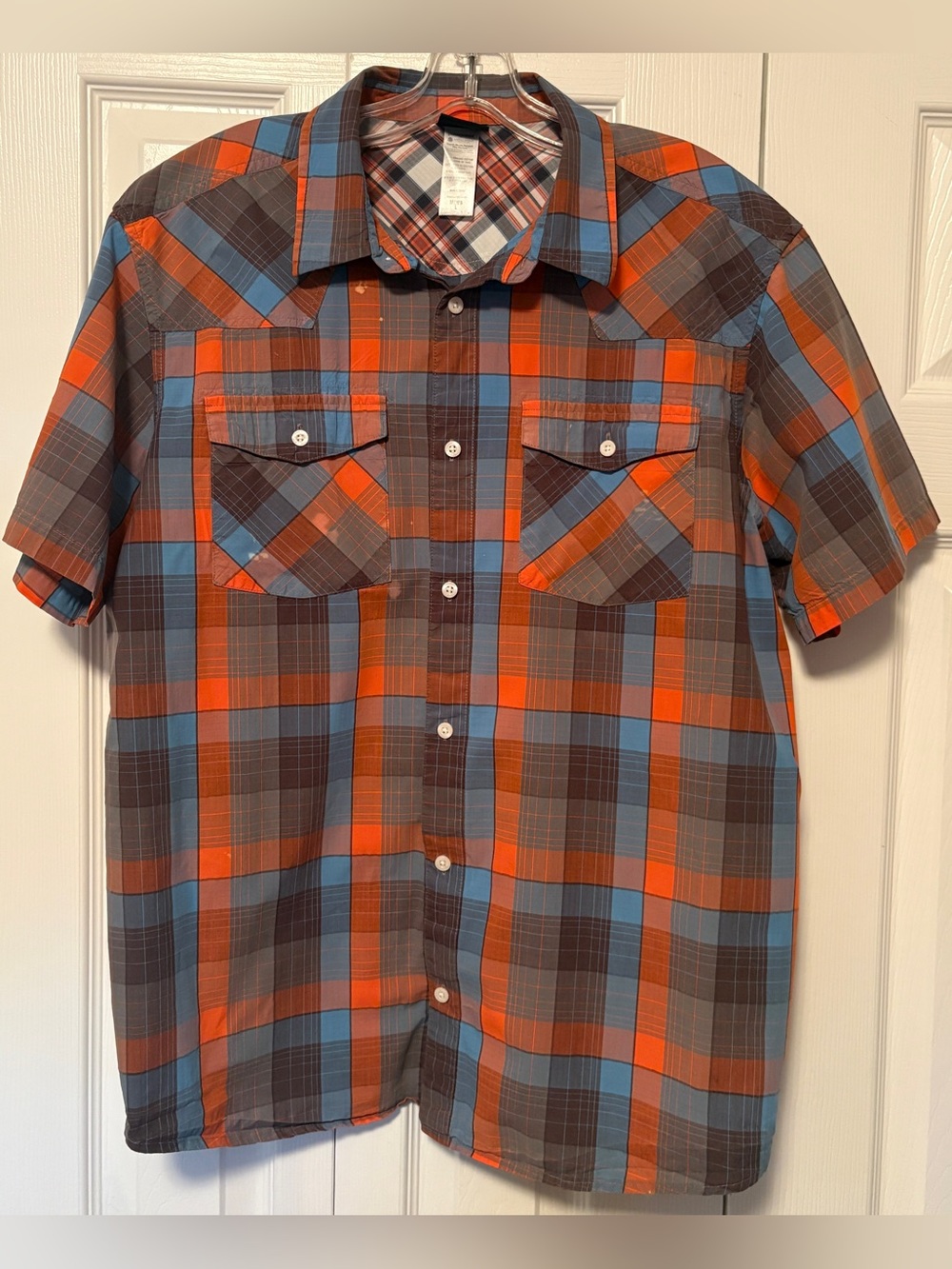 Patagonia Three Trees Western Plaid Short Sleeve Button Up Shirt Large L